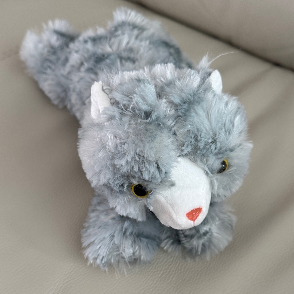 Gray Plush Cat Stuffed Animal